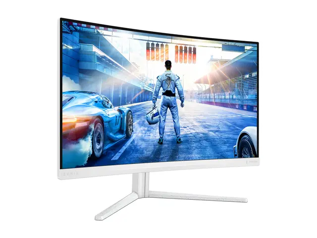 Philips Evnia 5000 27M2C5501 - LED-skjerm gaming - kurvet - 27" - 2560 x 1440 QHD @ 180 Hz - Fast VA - 5000:1 - HDR10 - 0.5 ms - 2xHDMI, DisplayPort - hvit 