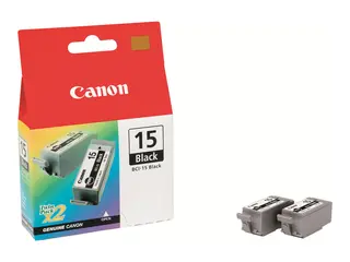 Canon BCI-15 - 2-pack - svart - original blekkbeholder - for i70, 80; PIXMA iP90, iP90v