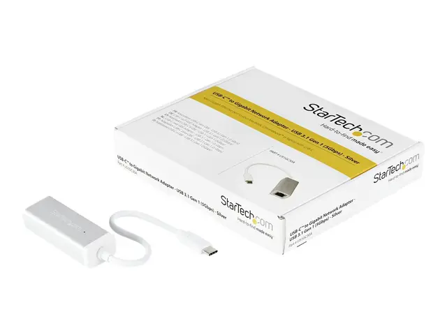 StarTech.com USB-C to Gigabit Ethernet Adapter - Aluminum - Thunde...