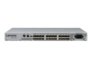 Lenovo ThinkSystem DB710S - Enterprise Bundle switch - Styrt - 24 x 64Gb Fibre Channel SFP+ - rackmonterbar, stasjonær - med 8x 32 Gbps SWL SFP+ transceiver
