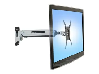 Ergotron Interactive Arm LD - Monteringssett (leddarm, VESA-adapter, veggmonteringsbrakett) Konstant kraftteknologi - for LCD-skjerm - aluminium - sort trim, polert aluminium - skjermstørrelse: inntil 42"