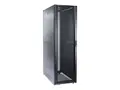 APC NetShelter SX Enclosure with Roof and Sides Rack - svart - 48U - 19" - TAA-samsvar - for P/N: SMT2200I2U-BR, SRT1000XLA, SRT1500XLA, SRT2200XLA, SRT3000XLA, SRT3000XLAUS