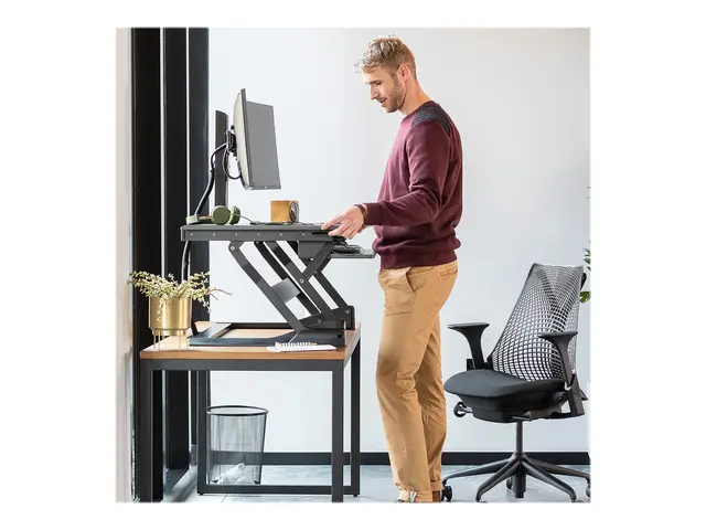 Ergotron WorkFit-TL - Stående skrivebordomformer - grå - svart sokkel