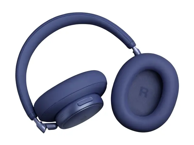 JBL LIVE 780NC - Hodetelefoner med mikrofon full størrelse - Bluetooth - trådløs, kablet - aktiv støydemping - 3,5 mm jakk - blå 