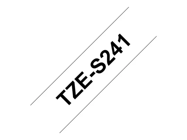 Brother TZe-S241 - Sterkt adhesiv svart på hvitt Rull (1,8 cm x 8 ...