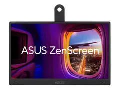 ASUS ZenScreen MB166CR - LED-skjerm - 16" (16" synlig) portabel - 1920 x 1080 Full HD (1080p) @ 60 Hz - IPS - 250 cd/m² - 1000:1 - 5 ms - USB - svart