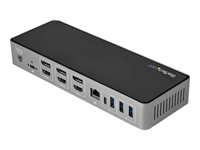 StarTech.com USB-C & USB-A Dock, Hybrid Universal Triple Monitor L...