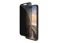 dbramante1928 Eco-shield - Skjermbeskyttelse for mobiltelefon glass - med personvernsfilter - rammefarge svart - for Apple iPhone 16 Pro, 17