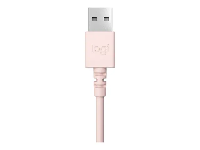 Logitech H390 - Hodesett on-ear kablet USB-A rosa