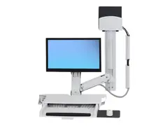 Ergotron StyleView - Monteringssett (CPU-holder, tastaturbakke, skjermmontering) for LCD-skjerm / PC-utstyr - liten CPU-holder - aluminium, kvalitetsplast - hvit - skjermstørrelse: inntil 24"