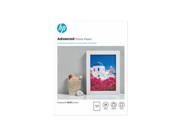 HP Advanced Glossy Photo Paper - Blank - 130 x 180 mm 25 ark fotop...