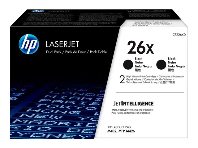 HP 26X - 2-pack - Høy ytelse - svart - original - LaserJet - toner...