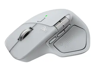 Logitech MX Master 4 - Mus - 8 knapper - trådløs Bluetooth, 2.4 GHz - USB trådløs mottaker - blekgrå