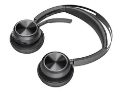 Poly Voyager Focus 2 - Hodesett on-ear - Bluetooth - tr&#229;dl&#248;s - aktiv st&#248;ydemping - USB-C via Bluetooth-adapter - svart - Zoom Certified