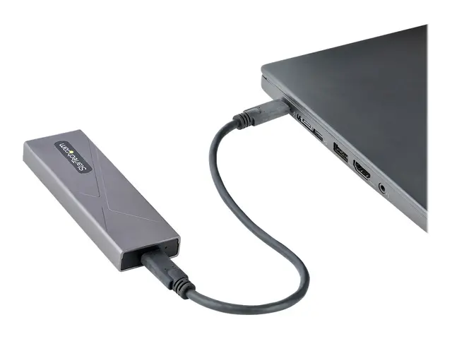 StarTech.com USB-C 10Gbps to M.2 NVMe or SATA SSD Enclosure, Tool-...