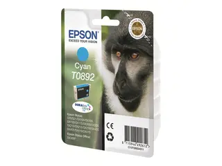 Epson T0892 - 3.5 ml - cyan - original - blister blekkpatron - for Stylus S21, SX105, SX110, SX115, SX210, SX215, SX400, SX410, SX415; Stylus Office BX300