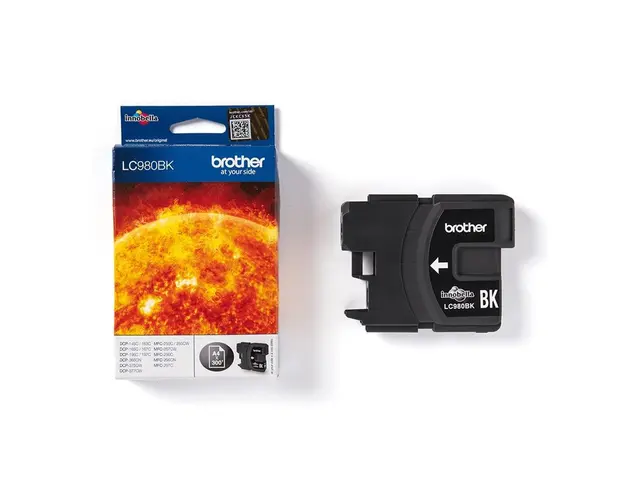 Brother LC980BK - Svart - original - blekkpatron - for Brother DCP...