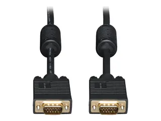 Eaton Tripp Lite Series VGA High-Resolution RGB Coaxial Cable (HD15 M/M), 15 ft. (4.57 m) VGA-kabel - HD-15 (VGA) (hann) til HD-15 (VGA) (hann) - 4.6 m - formst&#248;pt - svart