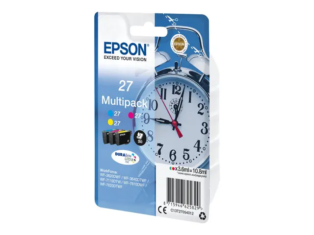 Epson 27 Multi-Pack - 3-pack - 10.8 ml - gul, cyan, magenta - orig...