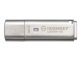 Kingston IronKey Locker+ 50 - USB-flashstasjon kryptert - 32 GB - USB 3.2 Gen 1