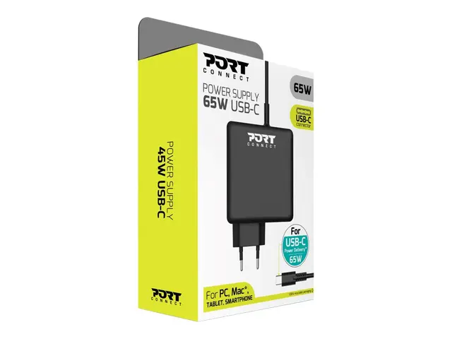 PORT Connect - Retail strømadapter AC 100-240 V 65 watt Europa