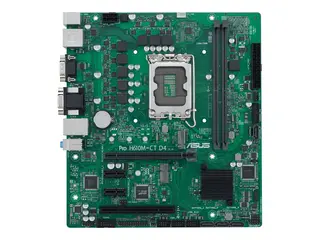 ASUS PRO H610M-CT D4-CSM - Hovedkort micro ATX - LGA1700-sokkel - H610 Chipset - USB 3.2 Gen 1, USB 3.2 Gen 2 - Gigabit LAN - innbygd grafikk (CPU kreves) - HD-lyd (8-kanalers)