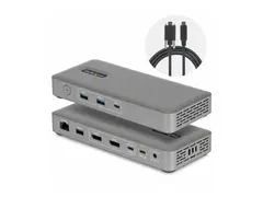 Startech - dokkingstasjon - USB4 / Thunderbolt 4 / Thunderbolt 5 2 x DP - 1GbE, 2.5GbE