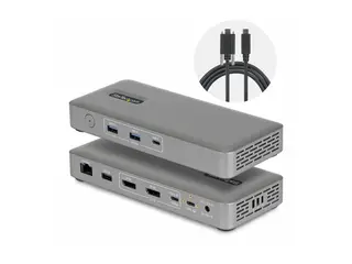 Startech - dokkingstasjon - USB4 / Thunderbolt 4 / Thunderbolt 5 2 x DP - 1GbE, 2.5GbE