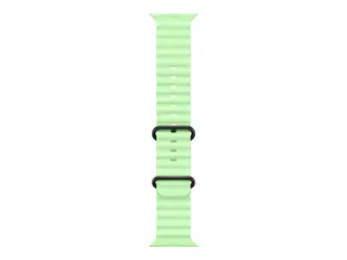 Apple - Bånd for smart armbåndsur - 49 mm, svart titanfinish 130 - 200 mm - neongrønt - for Watch Hermès Series 9, SE 3, Series 10, Series 11, Series 8, Series 9, Ultra 2, Ultra 3