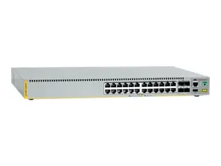 Allied Telesis AT x510DP-28GTX - Switch - L2+ Styrt - 24 x 10/100/1000 + 2 x 10 Gigabit Ethernet / 1 Gigabit Ethernet SFP+ + 2 x 10 Gigabit SFP+ - front til bakside-luftflyt - rackmonterbar