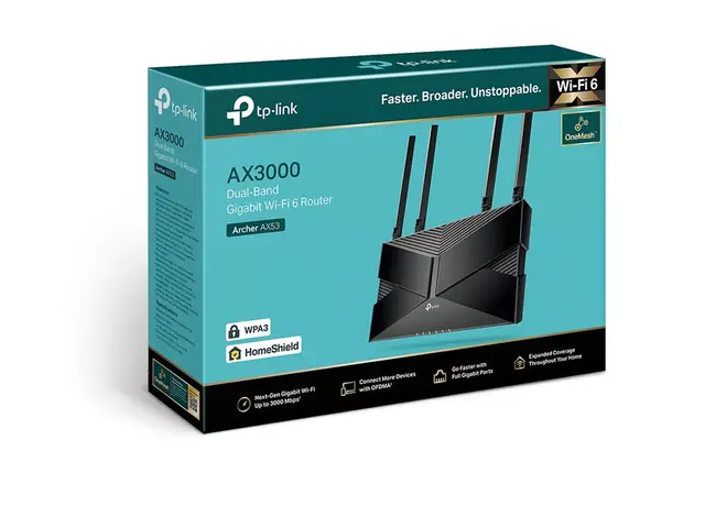 TP-Link Archer AX53 V1 - Trådløs ruter 4-portssvitsj 1GbE Wi-Fi 6 ...
