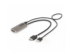 StarTech.com HDMI to DisplayPort Adapter, 8K 60Hz, Active Video Converter Adapterkabel - HDMI hann til DisplayPort hunn - 30 cm - romgrå - aktiv, 8K 60Hz støtte, Enretnings