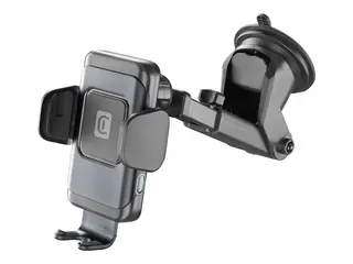 Cellularline Hug Dual Pro - Tr&#229;dl&#248;s ladeholder for bil 15 watt - svart