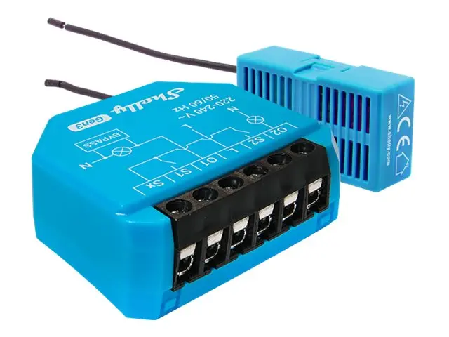 Shelly 2L Gen3 - Smartsvitsj - trådløs - 802.11b/g/n, Bluetooth 4....