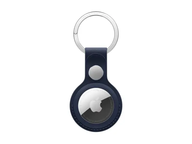 Apple - Eske for airtag mikrotvill, stainless steel mørk blå iPhon...