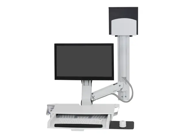 Ergotron SV Combo System with Worksurface & Pan, Medium CPU Holder...