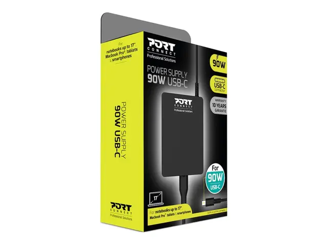 PORT Connect POWER SUPPLY TYPE C - Strømadapter AC 100-240 V 90 watt