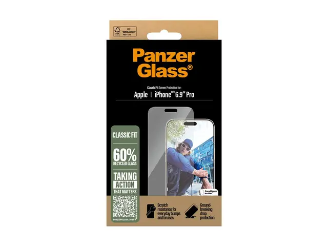 PanzerGlass - Skjermbeskyttelse for mobiltelefon klassisk passform...