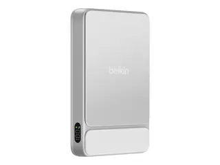 Belkin UltraCharge - Trådløs nødlader - slank 10000 mAh - 25 watt - Fast Charge (magnetisk, USB-C) - på kabel: USB-C - hvit