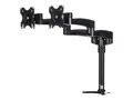 StarTech.com Desk Mount Dual Monitor Arm Articulating - Supports Monitors 12" to 24" - Adjustable VESA Monitor Arm - Grommet or Desk Mount - Black (ARMDUAL) monteringssett - justerbar arm - for 2 LCD-skjermer - svart