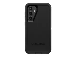 OtterBox Defender Series - Baksidedeksel for mobiltelefon polykarbonatskall, glidetrekk i syntetisk gummi, polykarbonathylster - svart - for Samsung Galaxy S23 FE