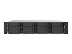 QNAP TS-1273AU-RP - NAS-server - 12 brønner kan monteres i rack - SATA 6Gb/s - RAID 0, 1, 5, 6, 10, JBOD, 5 hot spare, 6 hot spare, 10 hot spare - RAM 8 GB - Gigabit Ethernet / 2.5 Gigabit Ethernet - iSCSI støtte - 2U