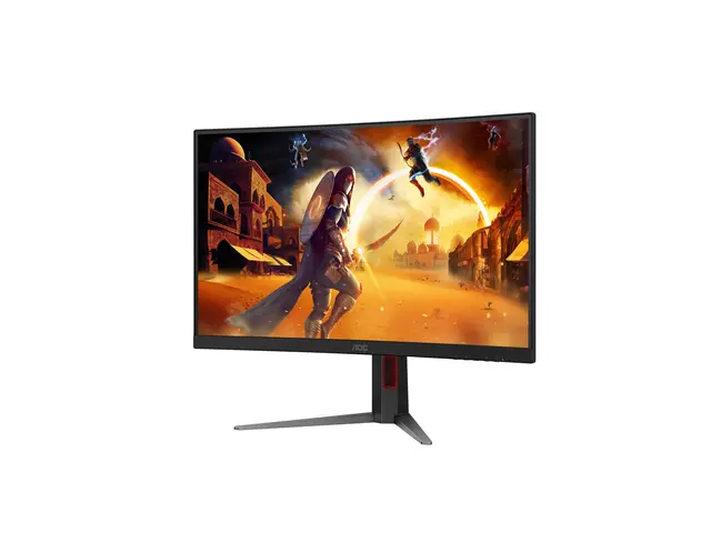 AOC Gaming CQ27G4Z2 - LED-skjerm - gaming kurvet - 27" - 2560 x 1440 QHD @ 260 Hz - Fast VA - 350 cd/m² - 3000:1 - DisplayHDR 400 - 0.3 ms - 2xHDMI, DisplayPort - svart, rød 