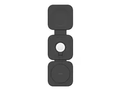 Belkin BoostCharge Pro 3-in-1 - Trådløs ladepute magnetisk med Qi2 + AC-strømadapter - 15 watt - 3 A - MFI-sertifisert