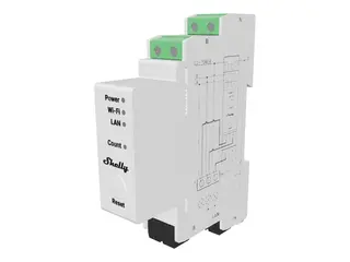 Shelly Pro Series 3EM 3CT63 - Effekt- / energimåler trådløs, kablet - 802.11b/g/n, Bluetooth 4.2 - 2400 - 2483.5 Mhz - Ethernet - hvit