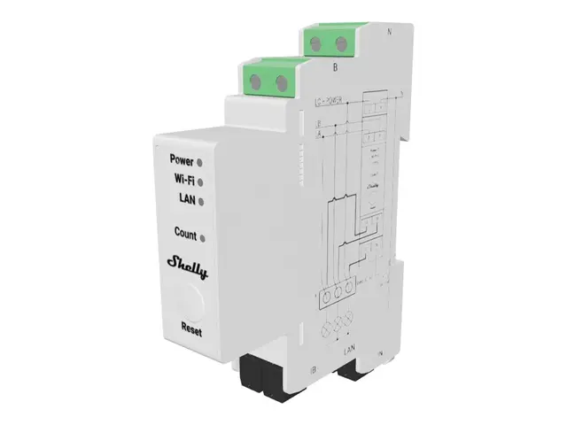 Shelly Pro Series 3EM 3CT63 - Effekt- / energimåler - trådløs, kab...