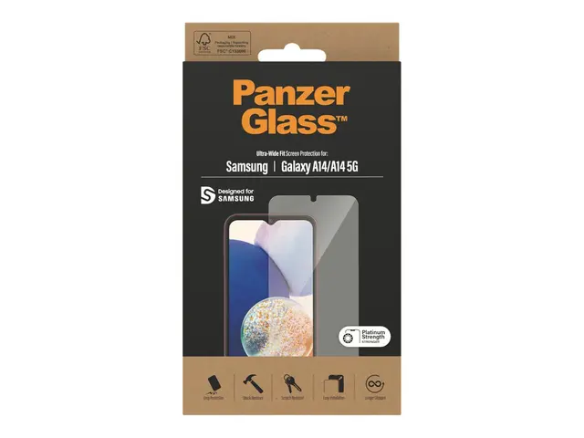 PanzerGlass - Skjermbeskyttelse for mobiltelefon glass Samsung Gal...