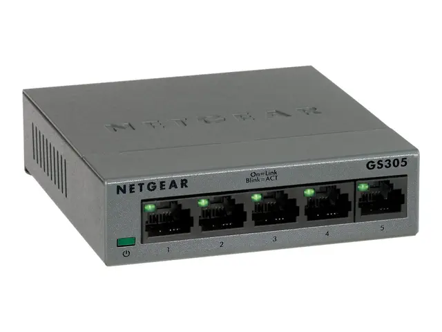 NETGEAR GS305 - Switch - ikke-styrt - 5 x 10/100/1000 - stasjonær,...