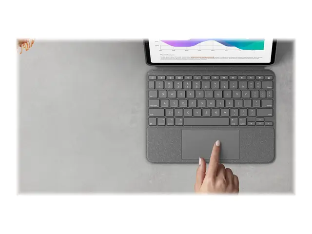 Logitech Combo Touch - Tastatur og folioveske - med styrepute - ba...