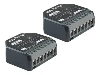 Shelly 2PM Gen4 - Smartsvitsj - trådløs - 802.11b/g/n/ax, Bluetooth 5.0, ZigBee 2402 - 2480 Mhz, 2412 - 2472 Mhz, 2400 - 2483.5 Mhz - svart, musegrå (en pakke 2)
